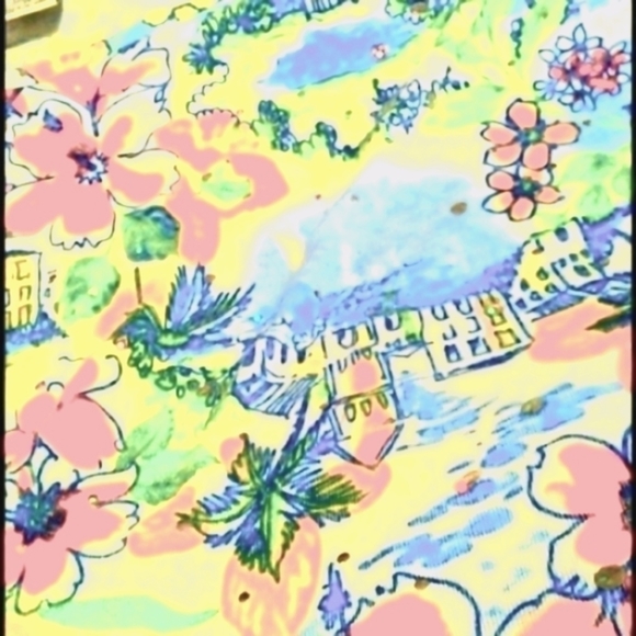 Cathy Daniels M Embellished Multicolor Floral Print Short Sleeve Blouse - Picture 3 of 5